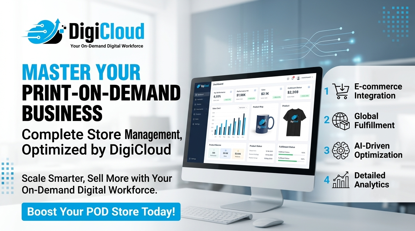 POD store management service banner — DigiCloud